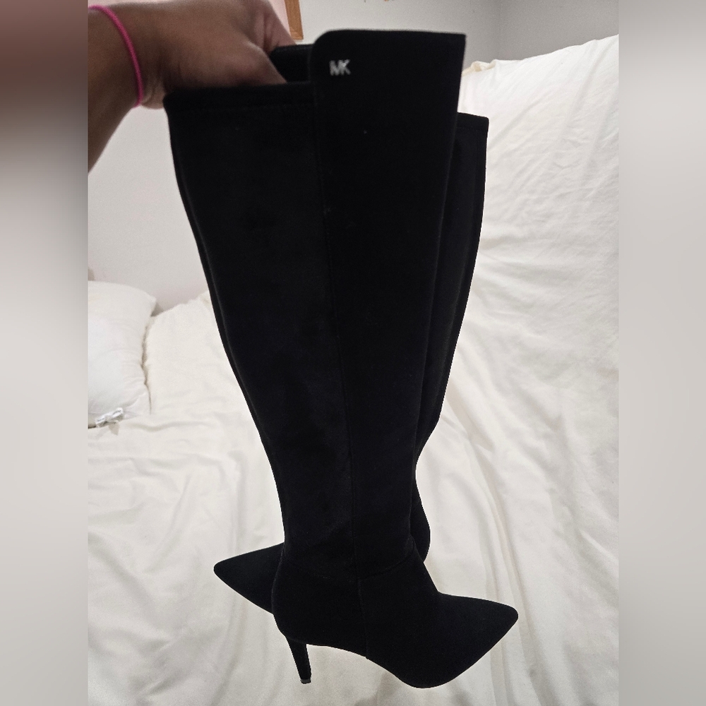 MK Suede Boots in Black Size 5.5 - Picture 2 of 3